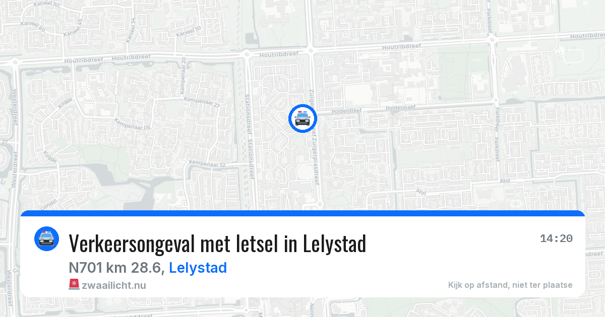 Verkeersongeval met letsel in Lelystad — 21 jul 2026