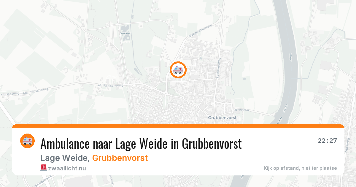 Ambulance naar Lage Weide in Grubbenvorst — 19 jul 2026