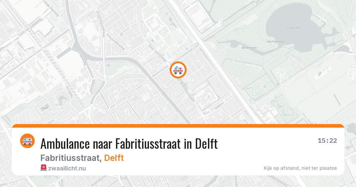 Ambulance naar Fabritiusstraat in Delft — 4 mei 2026