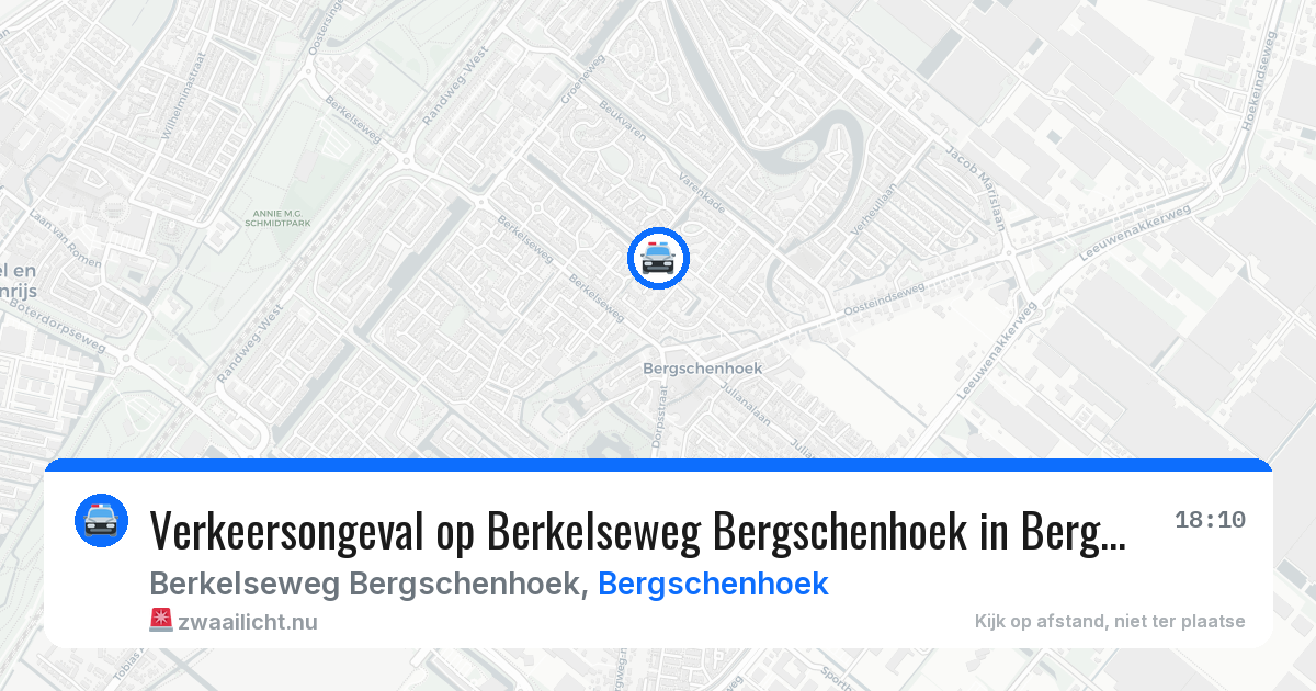 Verkeersongeval op Berkelseweg Bergschenhoek in Bergschenhoek — 15 jul 2026