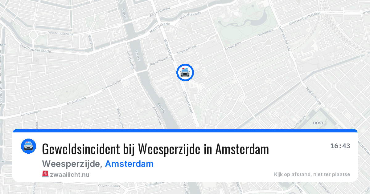 Geweldsincident bij Weesperzijde in Amsterdam — 24 mei 2026
