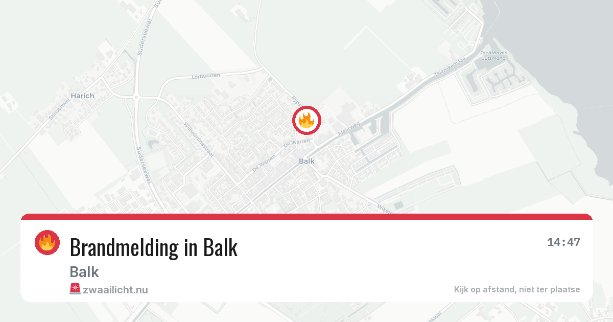 Brandmelding in Balk — 11 mrt 2026