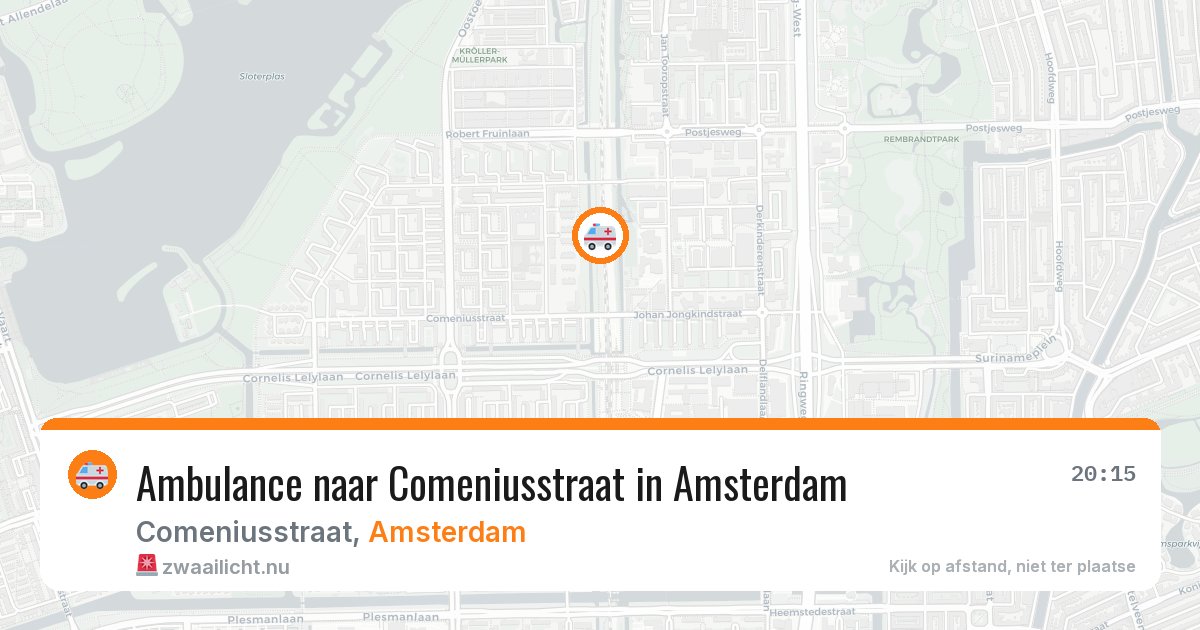 Ambulance naar Comeniusstraat in Amsterdam — 7 mei 2026