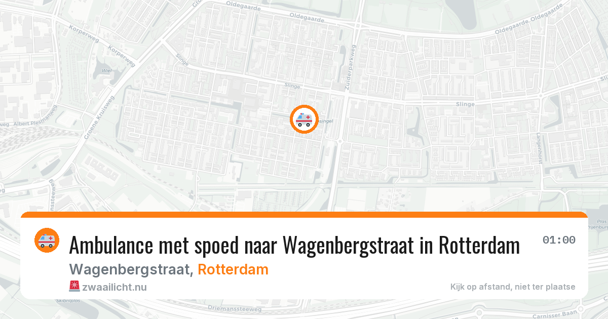 Ambulance met spoed naar Wagenbergstraat in Rotterdam — 21 mrt 2026