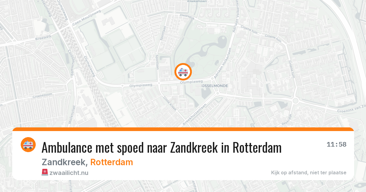 Ambulance met spoed naar Zandkreek in Rotterdam — 2 jun 2026