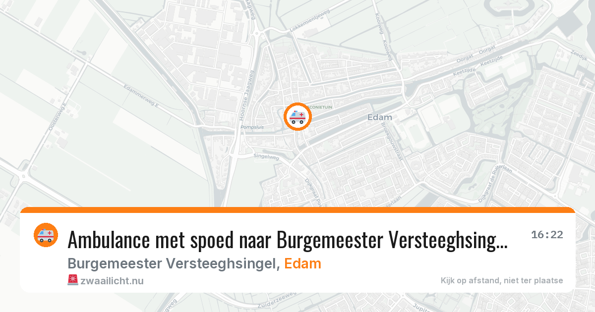 Ambulance met spoed naar Burgemeester Versteeghsingel in Edam — 13 mei 2026