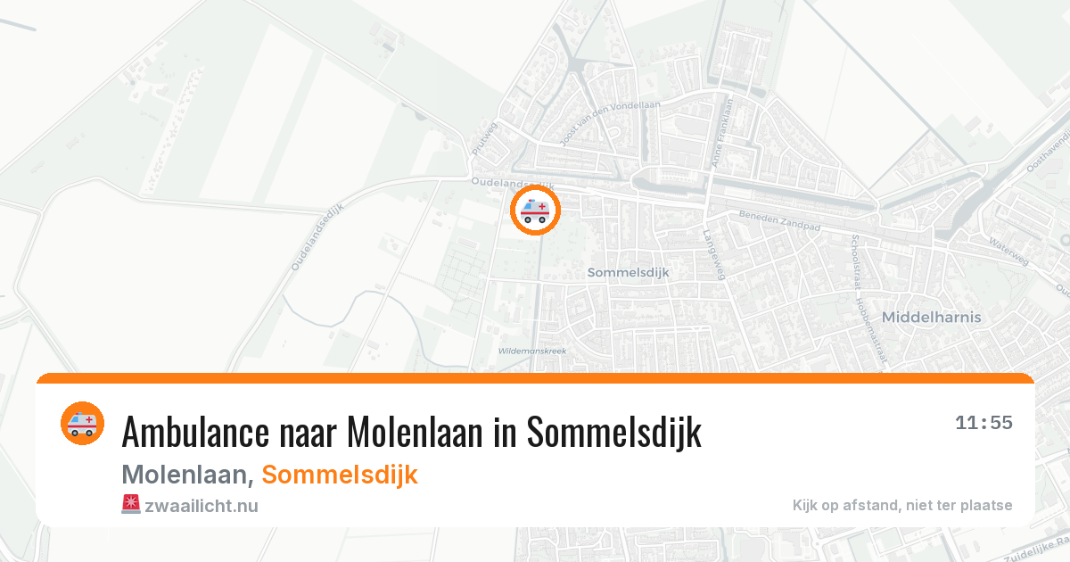 Ambulance naar Molenlaan in Sommelsdijk — 20 mei 2026