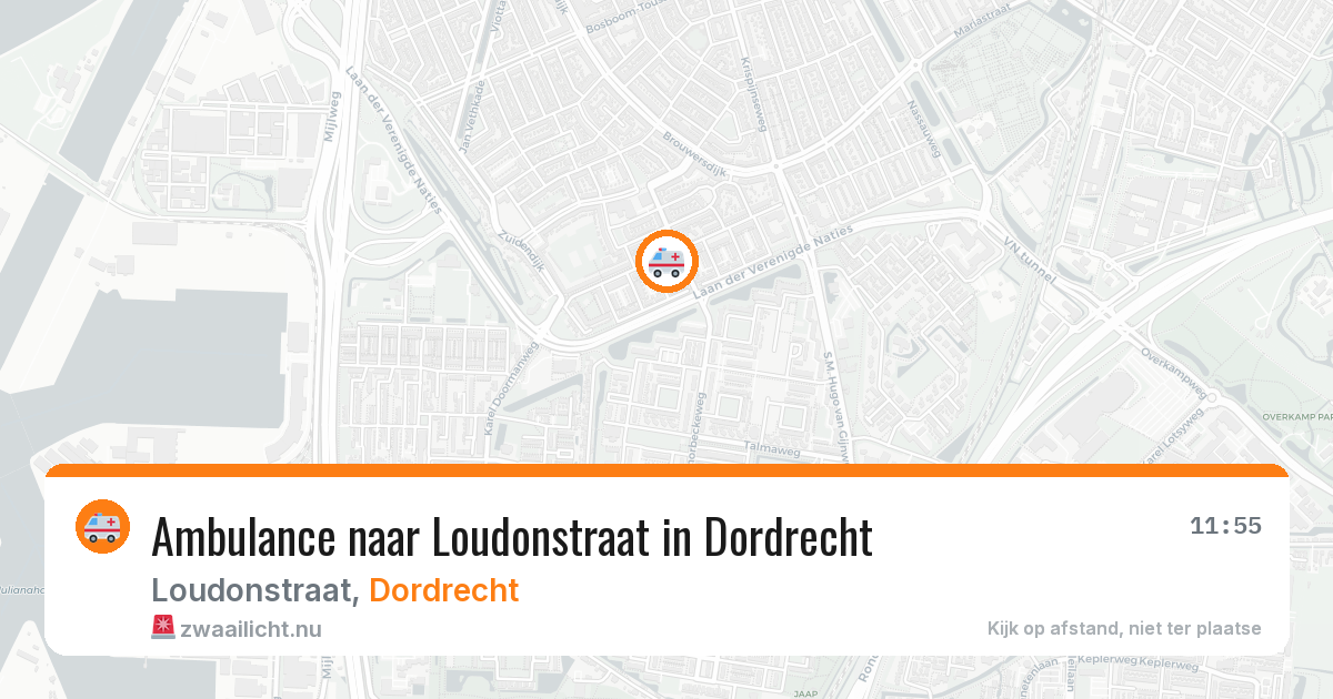Ambulance naar Loudonstraat in Dordrecht — 22 mrt 2026