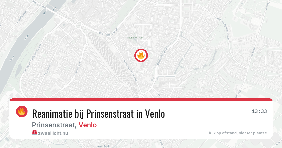 Reanimatie bij Prinsenstraat in Venlo — 25 jul 2026