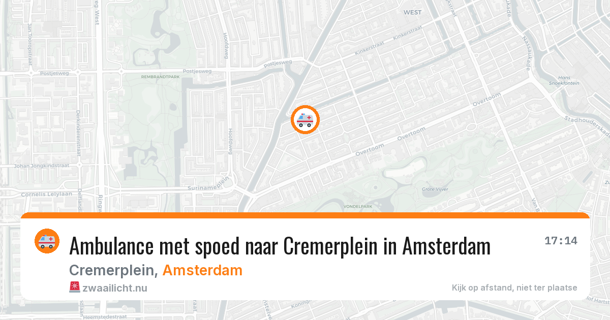 Ambulance met spoed naar Cremerplein in Amsterdam — 22 mrt 2026