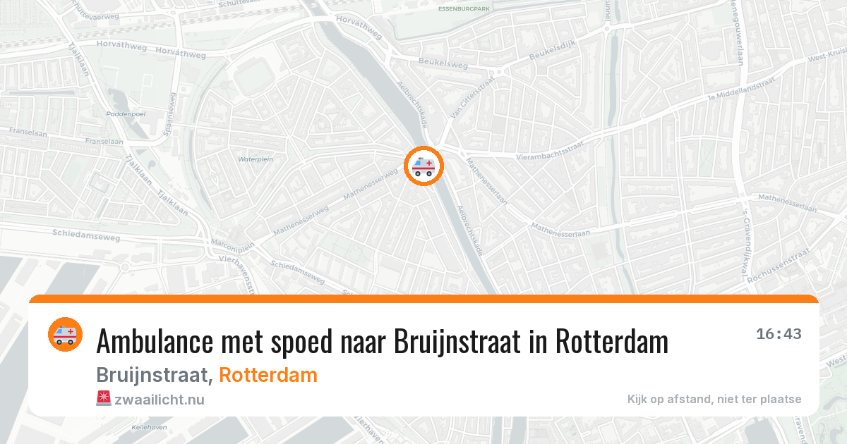 Ambulance met spoed naar Bruijnstraat in Rotterdam — 15 mei 2026