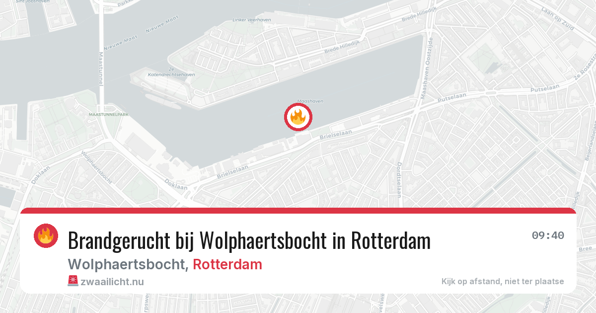Brandgerucht bij Wolphaertsbocht in Rotterdam — 14 jul 2026