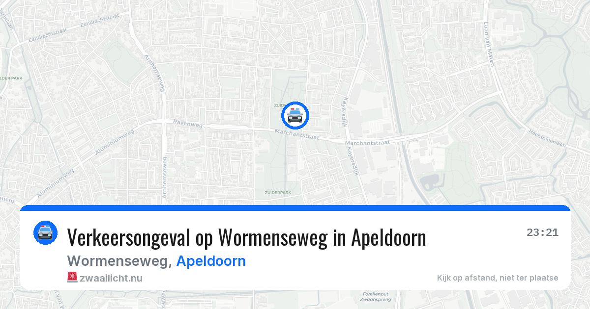 Verkeersongeval op Wormenseweg in Apeldoorn — 11 apr 2026