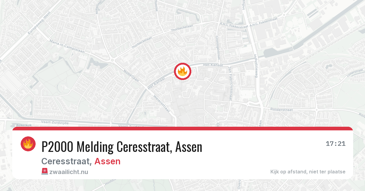 P2000 Melding Ceresstraat, Assen — 16 mrt 2026