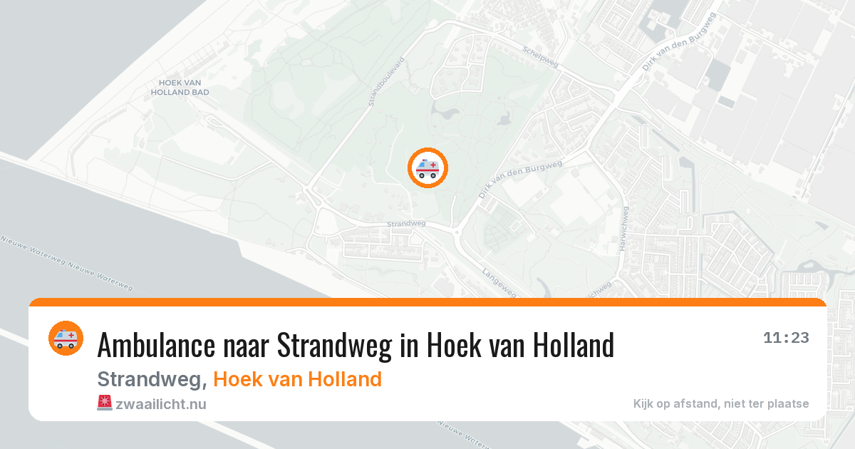 Ambulance naar Strandweg in Hoek van Holland — 18 jul 2026