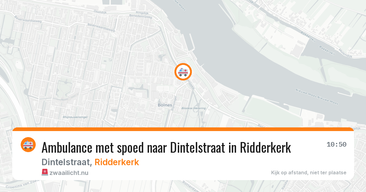 Ambulance met spoed naar Dintelstraat in Ridderkerk — 22 jul 2026