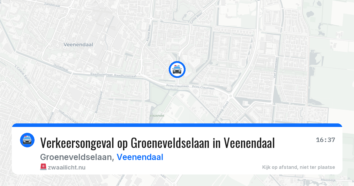 Verkeersongeval op Groeneveldselaan in Veenendaal — 9 jul 2026
