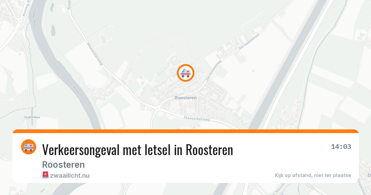 Verkeersongeval met letsel in Roosteren — 7 apr 2026
