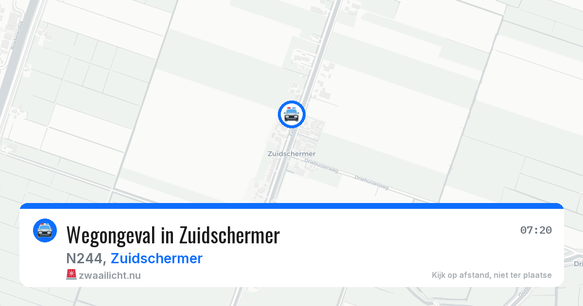 Wegongeval in Zuidschermer — 1 apr 2026