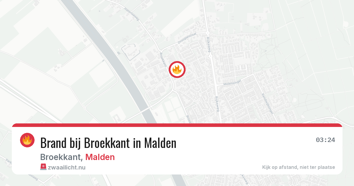 Brand bij Broekkant in Malden — 3 jun 2026