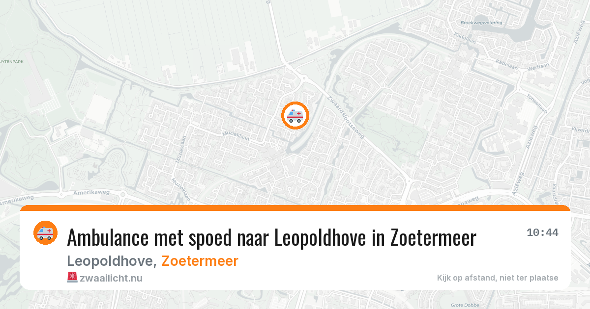 Ambulance met spoed naar Leopoldhove in Zoetermeer — 17 jul 2026