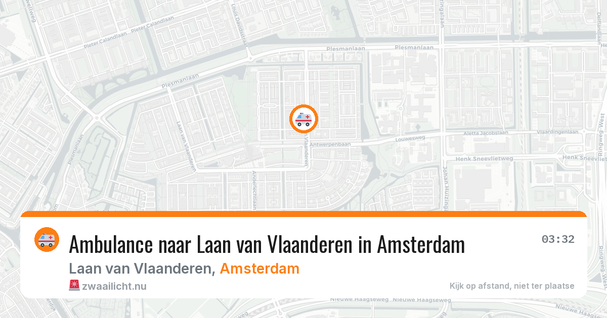 Ambulance naar Laan van Vlaanderen in Amsterdam — 19 jul 2026