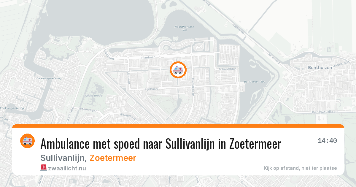 Ambulance met spoed naar Sullivanlijn in Zoetermeer — 17 jul 2026