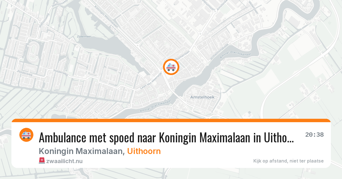 Ambulance met spoed naar Koningin Maximalaan in Uithoorn — 29 mei 2026