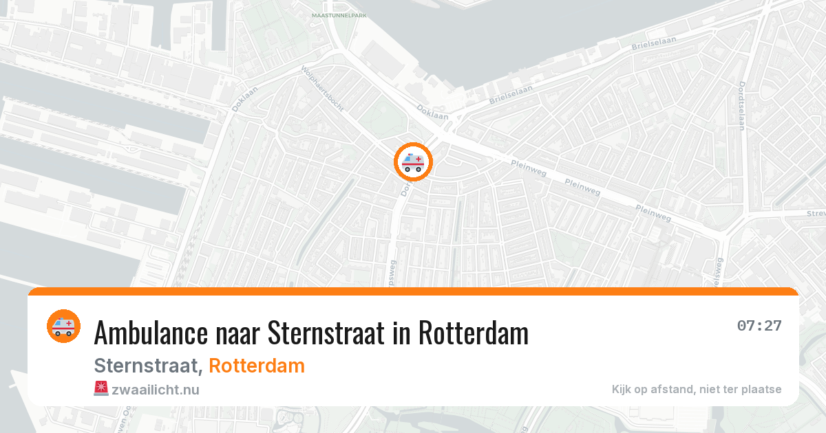 Ambulance naar Sternstraat in Rotterdam — 10 jul 2026