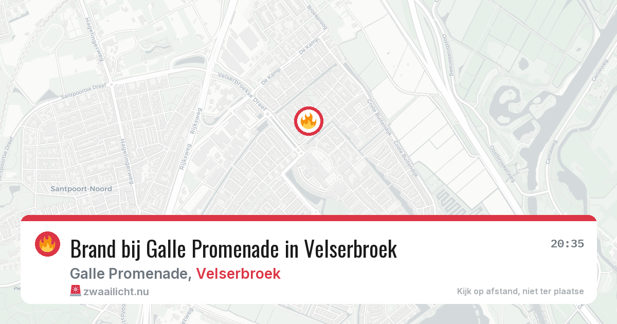 Brand bij Galle Promenade in Velserbroek — 16 jul 2026