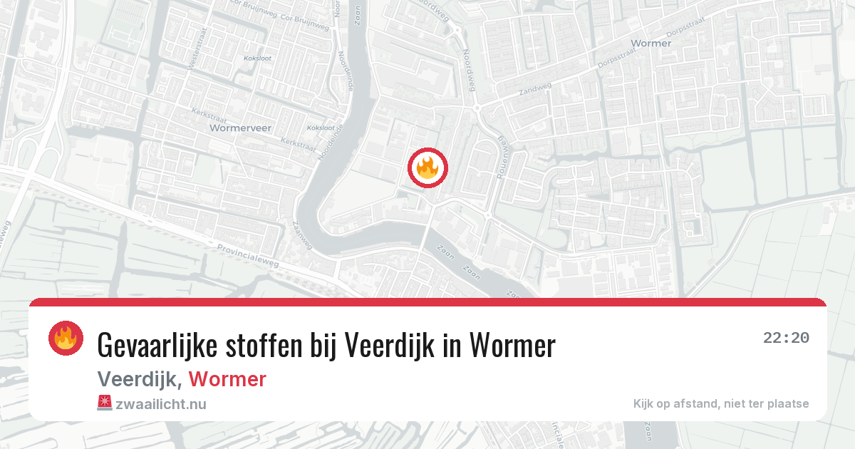 Gevaarlijke stoffen bij Veerdijk in Wormer — 13 apr 2026