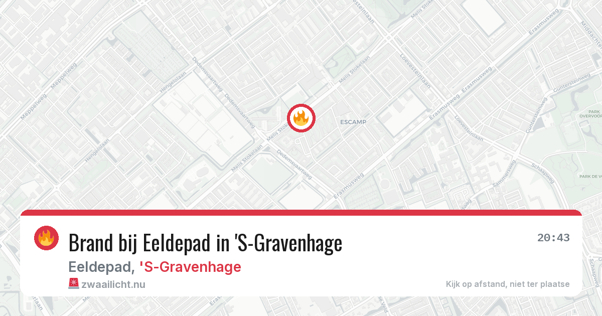Brand bij Eeldepad in 'S-Gravenhage — 13 apr 2026
