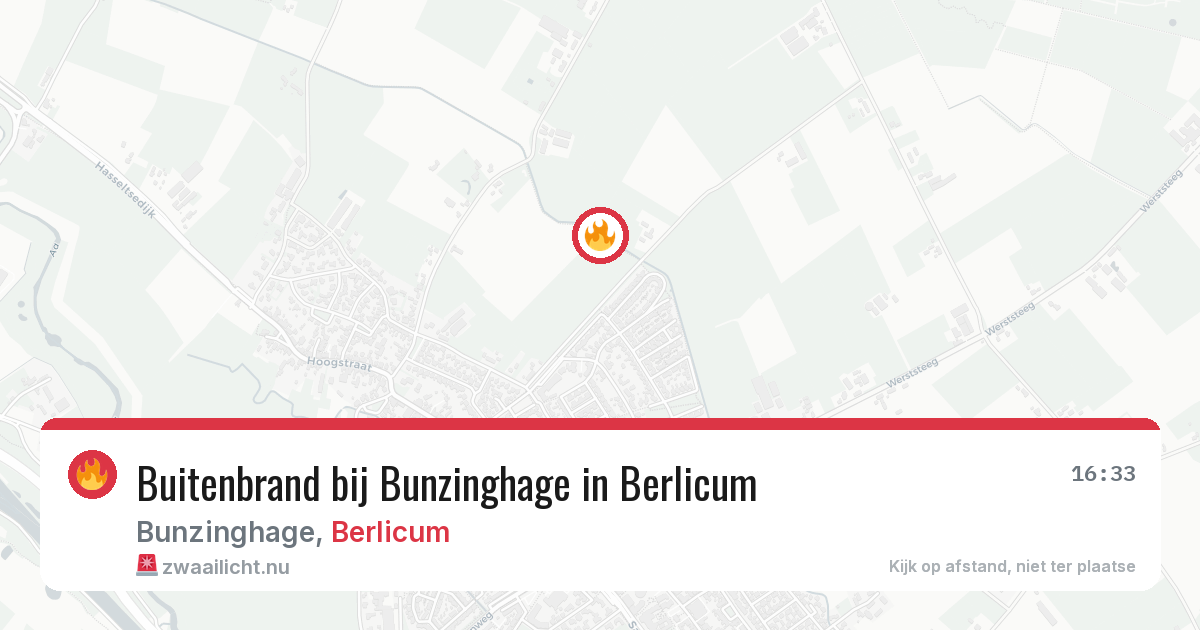 Buitenbrand bij Bunzinghage in Berlicum — 24 apr 2026