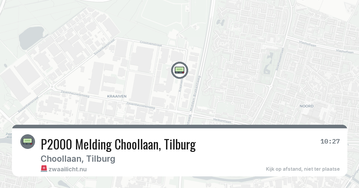P2000 Melding Choollaan, Tilburg — 31 mrt 2026