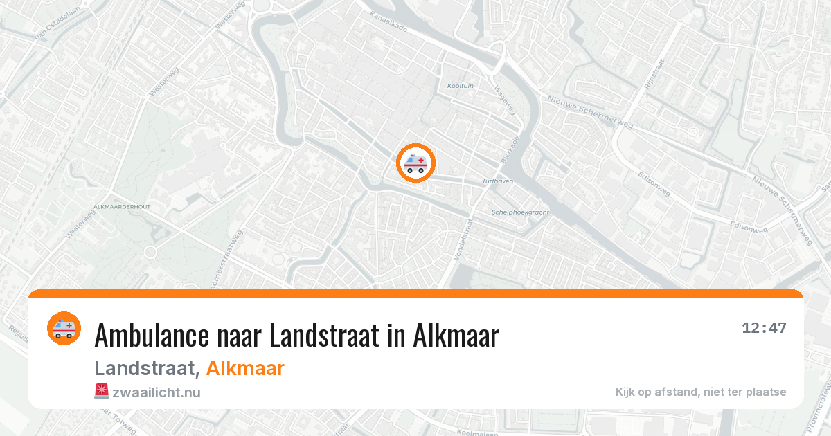 Ambulance naar Landstraat in Alkmaar — 26 jul 2026