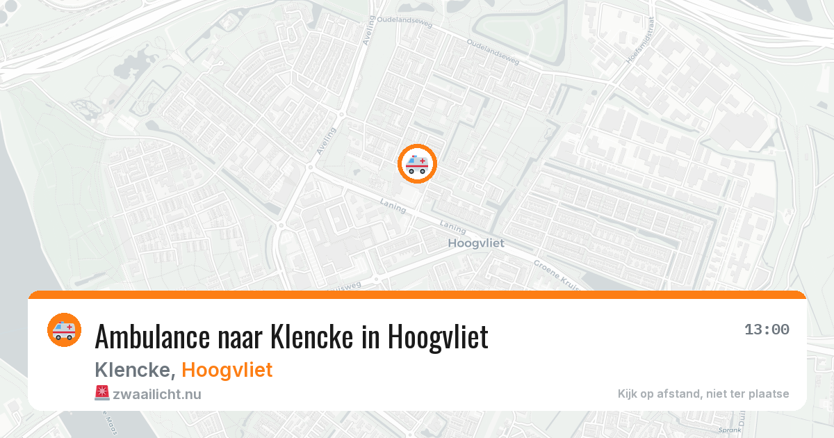 Ambulance naar Klencke in Hoogvliet — 13 jul 2026