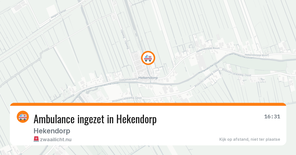 Ambulance ingezet in Hekendorp — 22 mei 2026