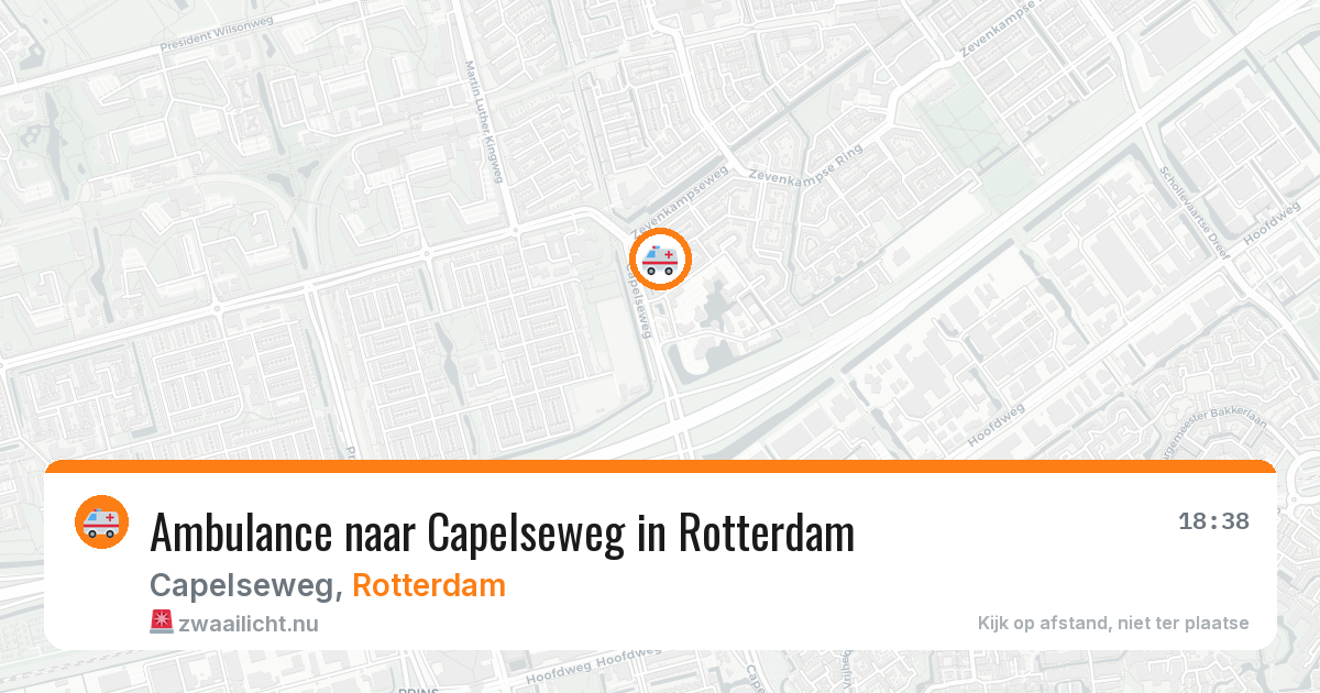 Ambulance naar Capelseweg in Rotterdam — 23 mei 2026
