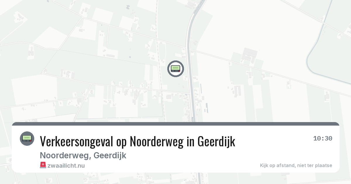 Verkeersongeval op Noorderweg in Geerdijk — 30 jun 2026