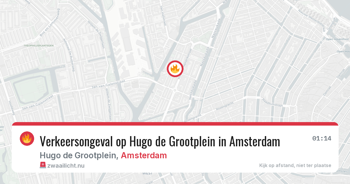 Verkeersongeval op Hugo de Grootplein in Amsterdam — 11 apr 2026
