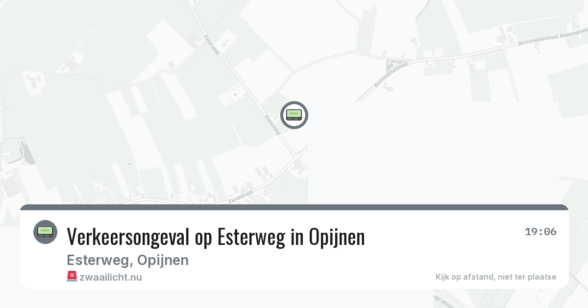 Verkeersongeval op Esterweg in Opijnen — 22 mei 2026
