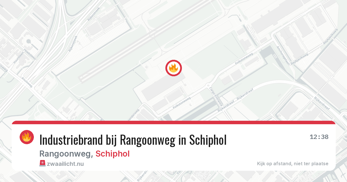 Industriebrand bij Rangoonweg in Schiphol — 5 mei 2026
