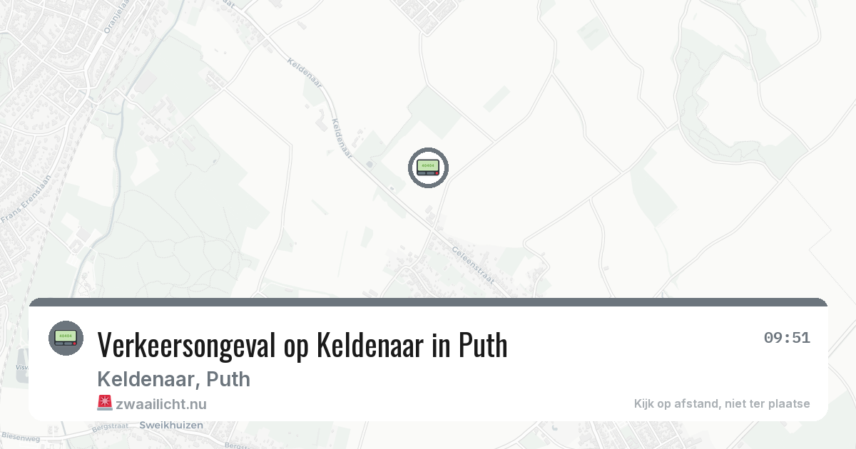 Verkeersongeval op Keldenaar in Puth — 16 apr 2026