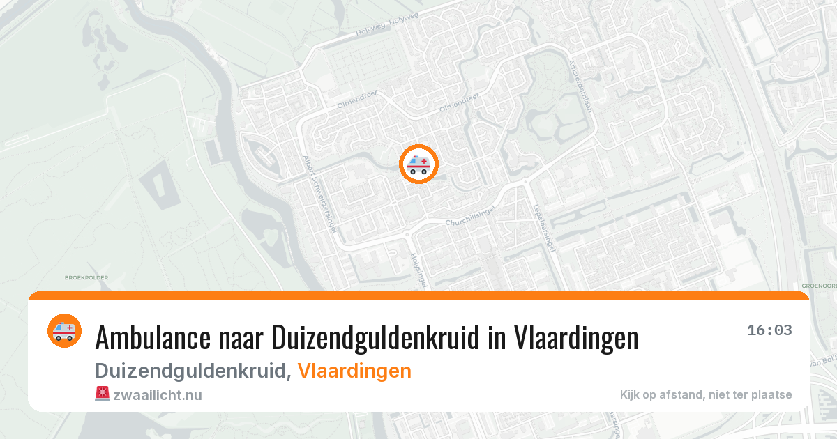 Ambulance naar Duizendguldenkruid in Vlaardingen — 11 jul 2026