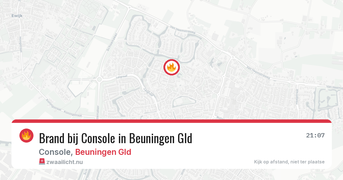 Brand bij Console in Beuningen Gld — 28 mrt 2026