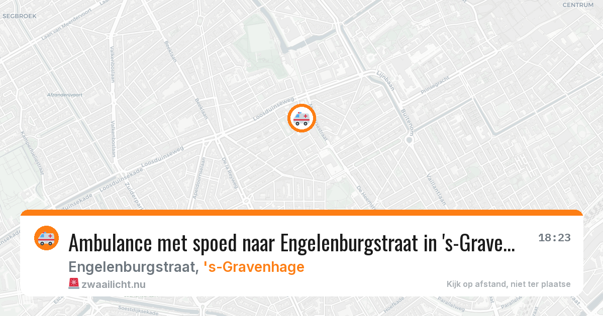 Ambulance met spoed naar Engelenburgstraat in 's-Gravenhage — 23 mei 2026