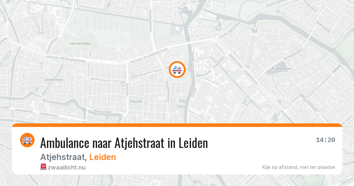 Ambulance naar Atjehstraat in Leiden — 21 jul 2026