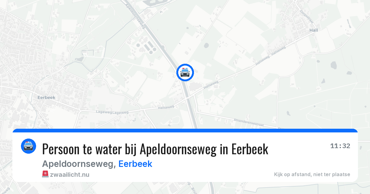 Persoon te water bij Apeldoornseweg in Eerbeek — 7 jun 2026