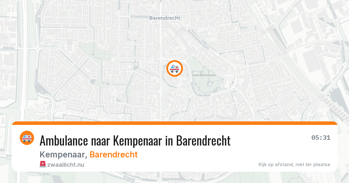 Ambulance naar Kempenaar in Barendrecht — 6 jun 2026