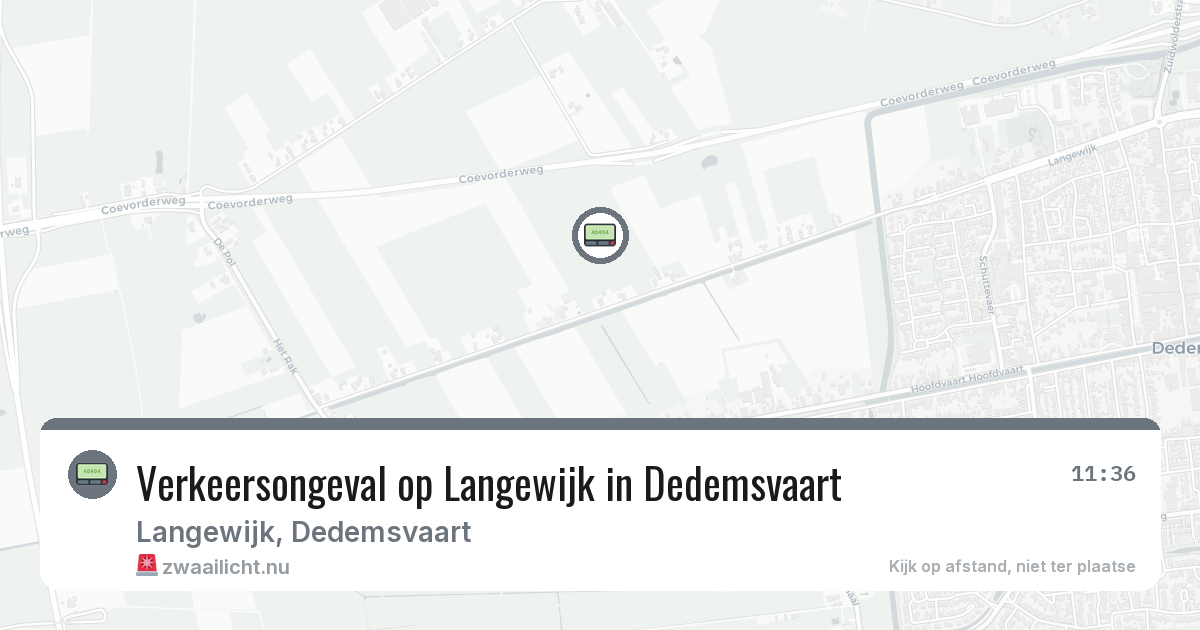 Verkeersongeval op Langewijk in Dedemsvaart — 3 jul 2026